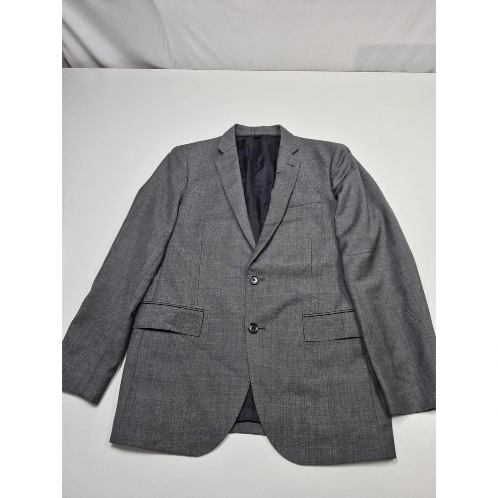 J.Crew Suit Jacket Mens 38R Gray Wool Ludlow Tollegno 1900 2 Button Slim Fit